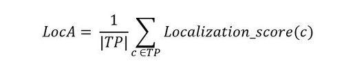 HOTA localization accuracy formula LocA